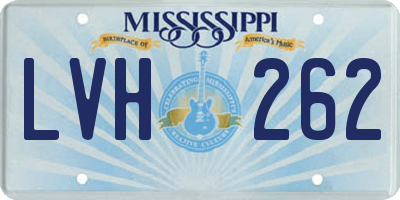 MS license plate LVH262