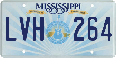 MS license plate LVH264
