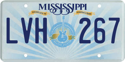 MS license plate LVH267