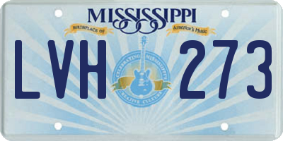 MS license plate LVH273