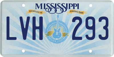MS license plate LVH293