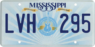 MS license plate LVH295