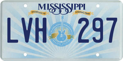 MS license plate LVH297