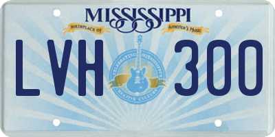 MS license plate LVH300