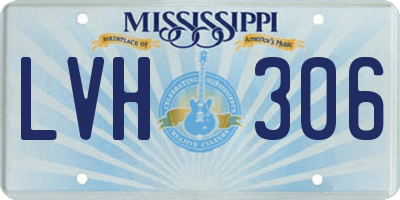 MS license plate LVH306