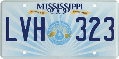 MS license plate LVH323