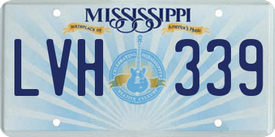 MS license plate LVH339