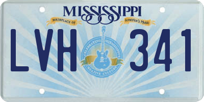 MS license plate LVH341