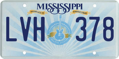 MS license plate LVH378