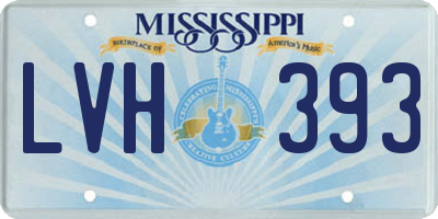MS license plate LVH393
