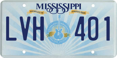 MS license plate LVH401