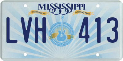 MS license plate LVH413