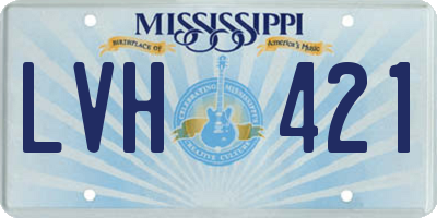 MS license plate LVH421