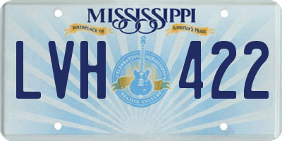 MS license plate LVH422
