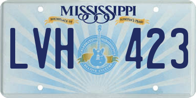 MS license plate LVH423
