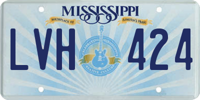 MS license plate LVH424