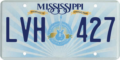 MS license plate LVH427