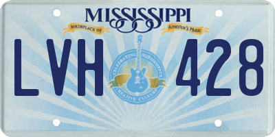 MS license plate LVH428