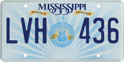 MS license plate LVH436