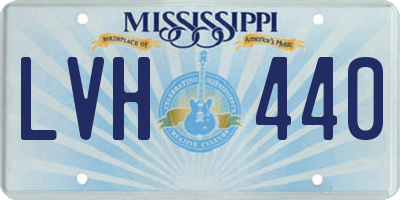 MS license plate LVH440