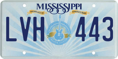 MS license plate LVH443