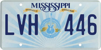 MS license plate LVH446