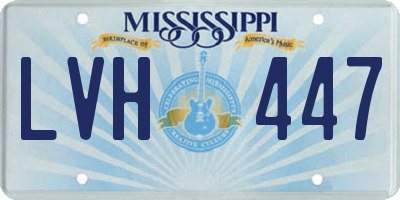 MS license plate LVH447