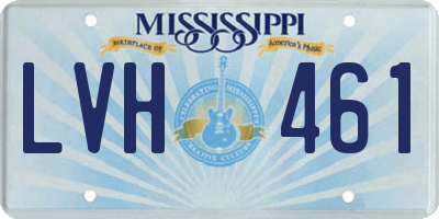 MS license plate LVH461