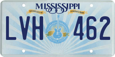 MS license plate LVH462