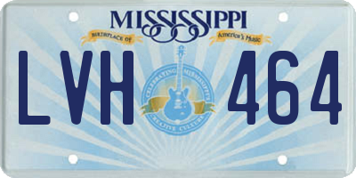 MS license plate LVH464