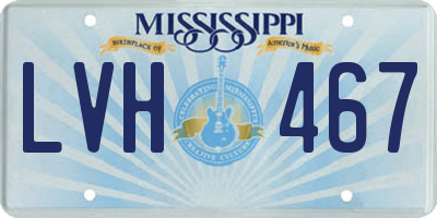 MS license plate LVH467