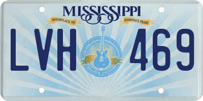 MS license plate LVH469