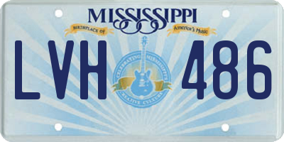 MS license plate LVH486