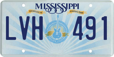 MS license plate LVH491