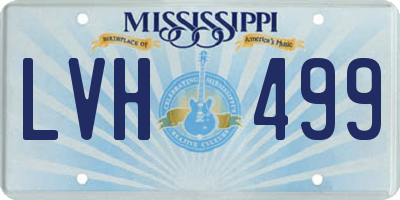 MS license plate LVH499