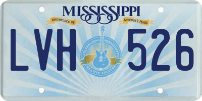 MS license plate LVH526