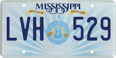 MS license plate LVH529