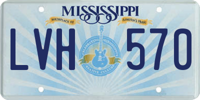 MS license plate LVH570