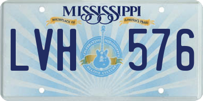 MS license plate LVH576