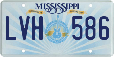 MS license plate LVH586