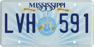 MS license plate LVH591