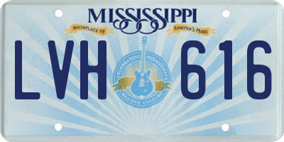 MS license plate LVH616