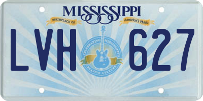 MS license plate LVH627