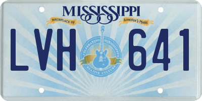 MS license plate LVH641