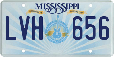 MS license plate LVH656