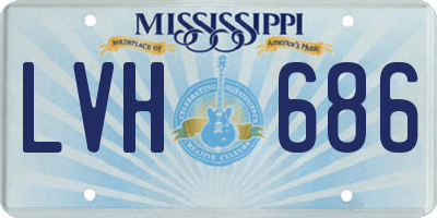 MS license plate LVH686