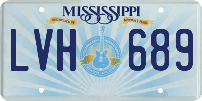 MS license plate LVH689
