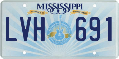 MS license plate LVH691