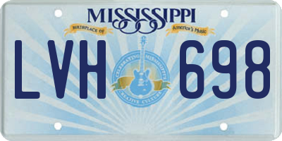 MS license plate LVH698