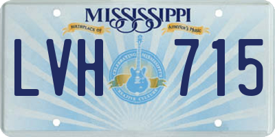 MS license plate LVH715